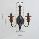 Axyaa Country Bedroom LED Wall Lamp Wood Walnut Indoor Lighting