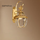Axyaa Nordic Copper Outdoor Wall Light: Waterproof LED Garden Lamp