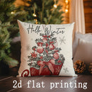 Axyaa Winter Merry Christmas Pillowcase for Sofa, Bedroom, Car - Rectangular Cushion Cover