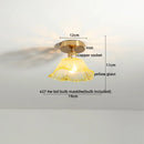 Axyaa Glass Copper LED Ceiling Light - Modern Kitchen Chandelier