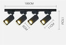 Axyaa Gold Black Track Lighting Fixture with GU10 LED Spotlights