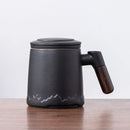 Axyaa Ceramic Tea Cup with Lid and Handle in Business Gift Box