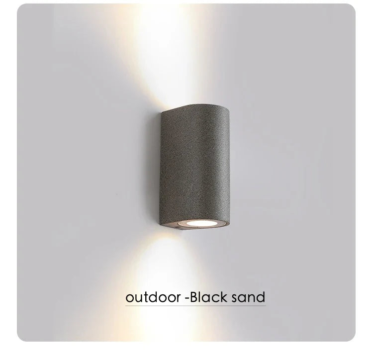 Axyaa Waterproof Outdoor Wall Sconce Black White Gray Cement - Up Down GU10 Bulb