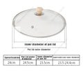 Axyaa Tempered Glass Chef Lid with Wooden Handle for Versatile Home Cooking