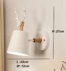 Axyaa Iron Antler Chandelier Kitchen Restaurant Bar Lighting E27, Nordic Minimalist Modern, Black White Wood