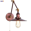 Axyaa Rustic Vintage LED Wall Lamps Pull Chain Switch for Stair Light Fixtures