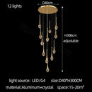 Axyaa Crystal Chandelier: Modern Deluxe Bubble Lamp for Living Room, Dining Room, Bedroom, Stairwell
