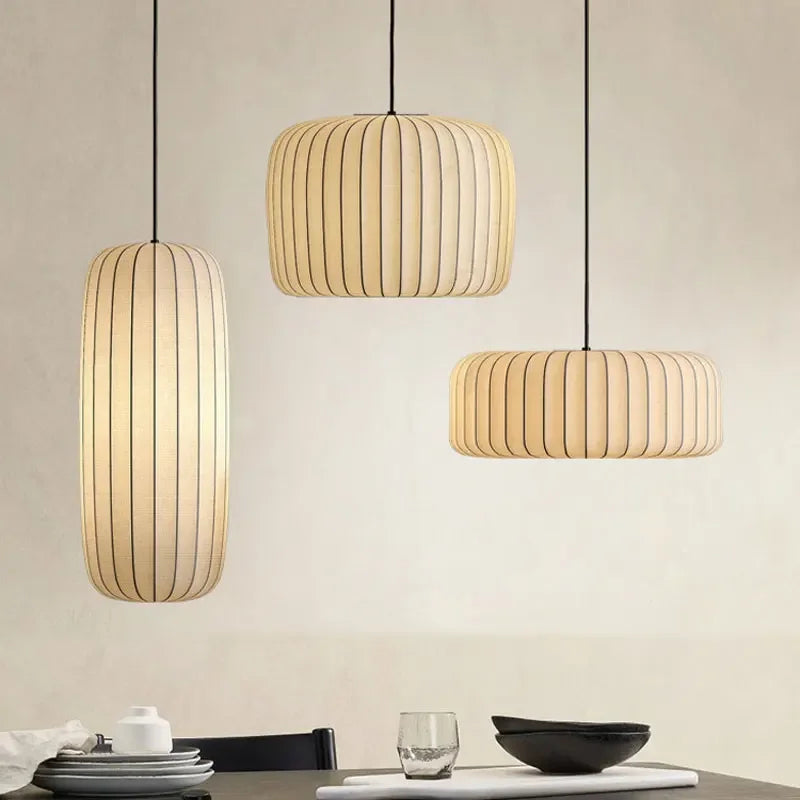 Nordic Cloth Pendant Chandelier for Dining Living Bedroom - Axyaa Art Decor Lighting