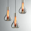 Axyaa Glass Pendant Chandelier - LED Lighting for Dining Bar & Bedroom
