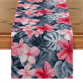 Axyaa Tropical Bamboo Flowers Table Runner for Dining and Party Decor
