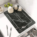 Axyaa Silicone Stripe Kitchen Drying Mat - Absorbent & Stylish Tables Cups Holder