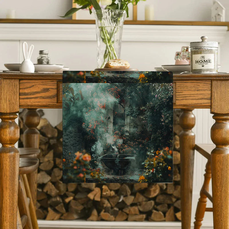 Axyaa Floral Table Runner for Kitchen Dining Home Decor