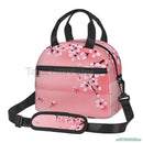 Axyaa Sakura Cherry Blossoms Insulated Lunch Bag: Reusable Thermal Cooler for Work, School, Picnic