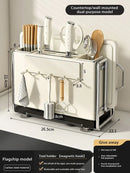Axyaa Wall-mount Knife and Cutting Board Storage Rack