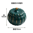 Axyaa Ceramic Pumpkin Soup Bowl with Lid for Kitchen Desserts and Stews