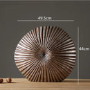 Axyaa Resin Crafts Flower Vase Stripe Texture Modern Home Decor