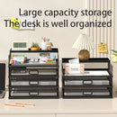 Axyaa 4-Tier Stackable Letter Tray Desk Organizer with Pen Holder