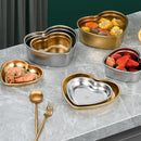 Axyaa Heart Shape Stainless Steel Storage Tray - Kitchen Food Container Bowl