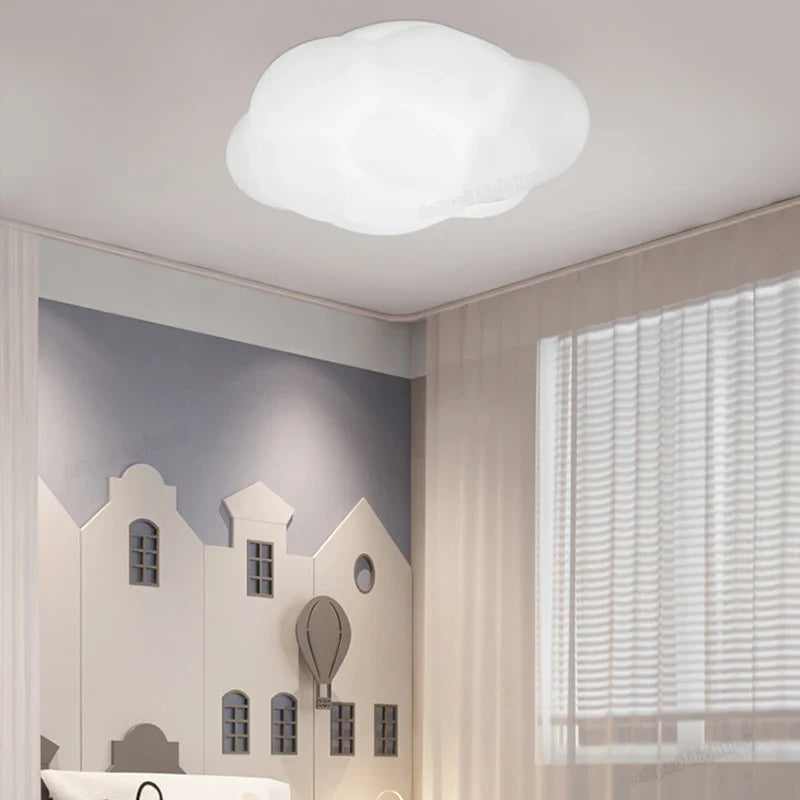 Axyaa White Cloud LED Pendant Light for Bedroom Kids Room and Living Room