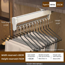 Axyaa Extendable Clothes Rail | Top Mount Wardrobe Hanger | Adjustable Trouser Organiser