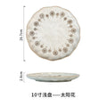Axyaa Coarse Tao Pan Pasta Plate Set, Colorful Ceramic Tableware