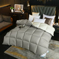 Axyaa Winter Duvet - White Goose Down Core, Double Thickened Quilt