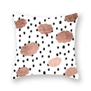 Axyaa Pink Bling Dots Geometric Throw Pillow Cover