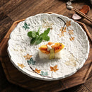 Axyaa Ceramic Vegetable Plate, Household Soup Rice Pasta Tableware, Commercial Salad Plate
