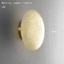 Axyaa Marble LED Wall Light in Gold, Black, or Copper Base for Indoor Living Room, Bedroom