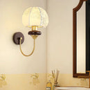 Axyaa French Medieval Style Fabric Wall Lamp for Retro Bedroom, Living Room, and Aisle