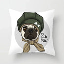 Cute Pug Bulldog Pillowcase for Living Room Decor - Axyaa Home Decor