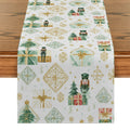Axyaa Nutcracker Geometry Table Runner, Perfect for Dining and Party Decor