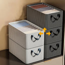 Axyaa Clothes Storage Box Organizer with Metal Frame for Wardrobe Organization.