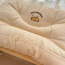 Axyaa Knitted Cotton Bean Velvet Headrest - Soft Touch, Neck Protection Pillow Core