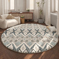 Axyaa Moroccan-Inspired Fluffy Round Rug for Cozy Home Decor