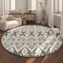 Axyaa Moroccan-Inspired Fluffy Round Rug for Cozy Home Decor