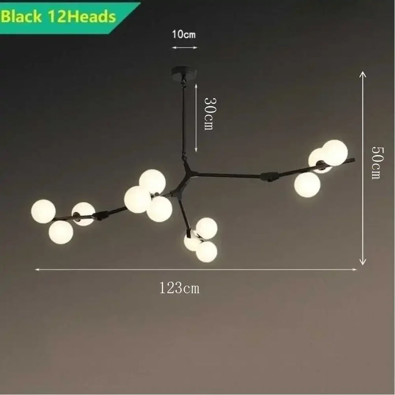 Axyaa Nordic Magic Bean Chandelier: Modern, Simple, LED Pendant Lamps for Home Decor.
