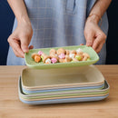Axyaa Plastic Food Storage Tray Fruit Plates Snack Pan Kitchen Organizer