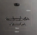Axyaa LED Ring Pendant Light Chandeliers for Modern Living and Dining Room