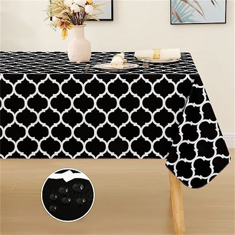 Axyaa Waterproof PVC Table Cloth for Dining & Coffee Tables