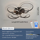 Axyaa Modern LED Chandelier for Home Lighting - Black/White, AC110-220V