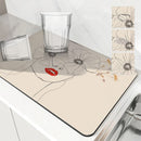Axyaa Antiskid Flower Woman Kitchen Drying Mat