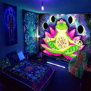 Skull Mushroom Fluorescent Tapestry Axyaa Home Decor Aesthetics Hippie Bedroom Living Room