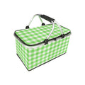 Axyaa Insulated Picnic Basket: Large Capacity Portable Foil Cooler Bag for Outdoor Activities