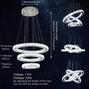 Axyaa Crystal Luxury LED Chandelier Pendant for Living Room Dining Kitchen