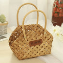 Axyaa Wicker Hanging Basket Wall Planter Handmade Rattan Flower Home Garden Wedding Decor