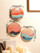 Axyaa Round Sunrise Sunset Wall Hanging Tapestry Set for Boho Home Decor