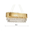 Axyaa Gold Metal Chandelier Light Living Room Dining LED Pendant Luminarias