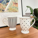 Axyaa Nordic Retro Ceramic Couple Cups - Premium Light Luxury Afternoon Tea Mug