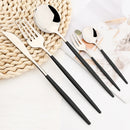 Axyaa 30-Piece Silver Stainless Steel Cutlery Set for Party Kitchen